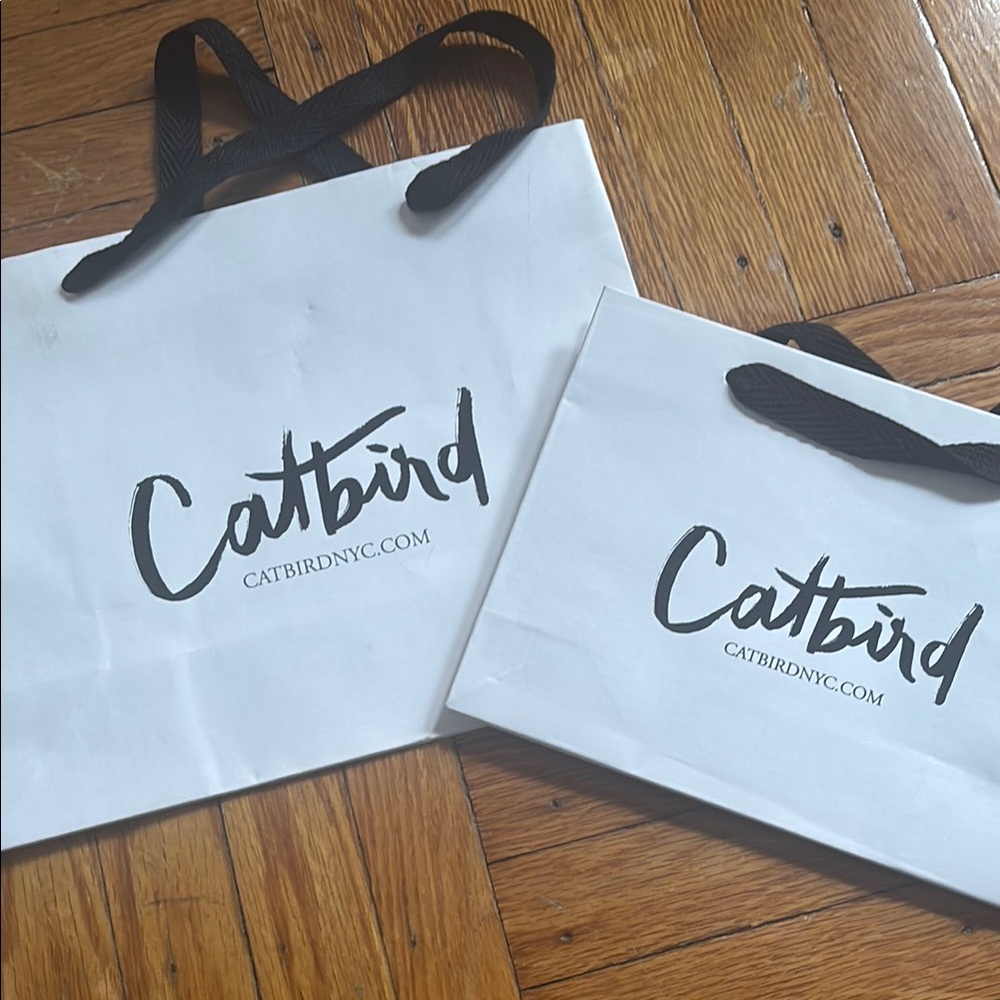 A set of 2 Catbird White Bags